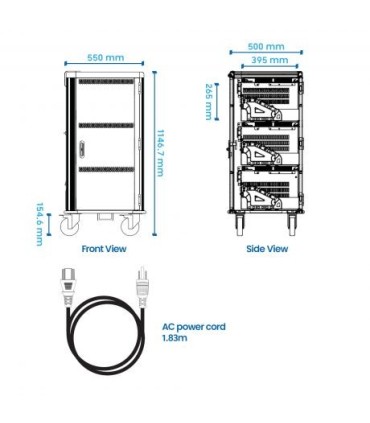 Ewent EW1702 – Armario de carga USB-C PD 30 dispositivos