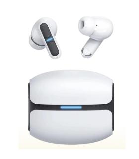 Leotec TWS Gaming Nebula Fit Auriculares Bluetooth 6.0 - Estuche de Carga - Color Blanco