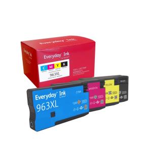 Xerox Everyday HP 963XL Pack de 4 Cartuchos de Tinta Remanufacturados - Reemplaza 3JA30AE/3JA27AE/3JA28AE/3JA29AE/3JA26AE/3JA23A