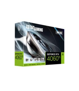 VGA ZOTAC RTX 4060 TI TWIN EDGE ,NV,RTX4060TI,GDDR6,8GB,128BIT,HDMI+3DP,2 VENTILADORES (ZT-D40610E-10M