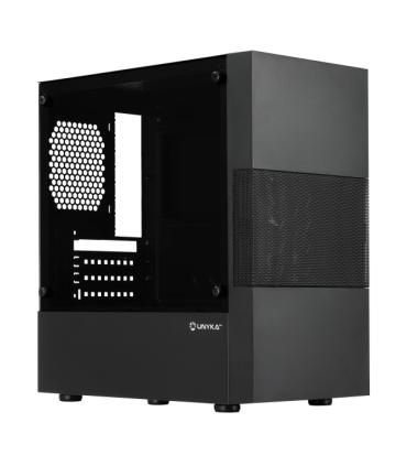 Unykach Aero C25 Caja MicroATX - Fuente de Alimentacion 500W Incluida - Tamaño Disco Soportado 3.5", 2.5" - USB-A 3.0 y Audio