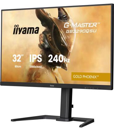 MONITOR IIYAMA, 32 PULGADAS, G-MASTER GB3271QSU-B1 FAST IPS QHD 165HZ 1MS FREESYNC USB-A ALTAVOCES ALTURA AJUSTABLE
