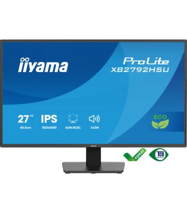 MONITOR IIYAMA, 27 PULGADAS, PROLITE, IPS PANEL TECHNOLOGY, 1920X1080, 120HZ, MATE NEGRO