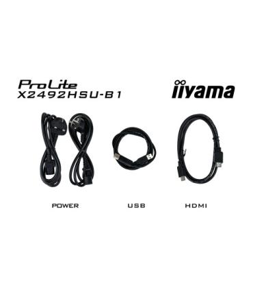 MONITOR IIYAMA PROLITE, 24 PULGADAS, 60.5CM, IPS PANEL TECHNOLOGY, 1920X1080, 120HZ, MATE NEGRO