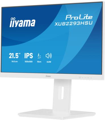 MONITOR IYAMA PROLITE, 21,5 PULAGADS, 54,5 CM, IPS PANEL TECHNOLOGY LED, 1920X1080, 100 HZ, MATE BLANCA