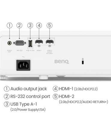 BenQ TK710 Proyector de alcance estándar 3200 lúmenes ANSI DLP UHD 4K (3840x2160) 3D Negro, Blanco