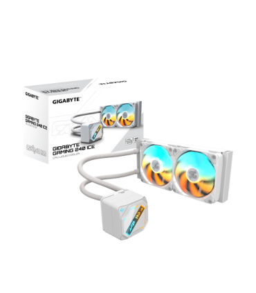 GIGABYTE GAMING 240 ICE Refrigeración Líquida para CPU - 2x120mm Ventiladores ARGB, mecanismo de enclavamiento deslizante, DAISY