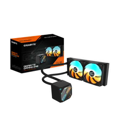 GIGABYTE GAMING 240 Refrigeración Líquida para CPU - 2x120mm Ventiladores ARGB, mecanismo de enclavamiento deslizante, DAISY-CHA