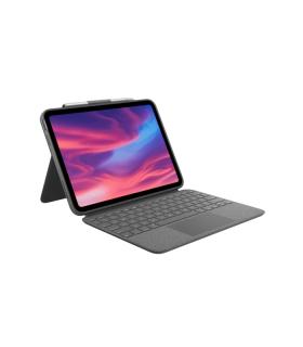 Logitech Combo Touch Funda con Teclado Retroiluminado Inalambrico para iPad (Gen 10 y A16) - Trackpad - Escritura, Visualizacion