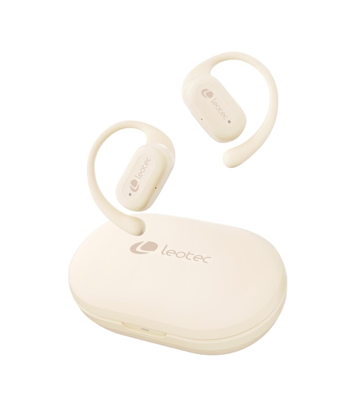 Leotec Open Air Zenith Sport Auriculares Bluetooth 5.4 - Estuche de Carga - 30h Autonomia - Color Blanco