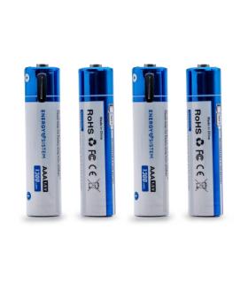Energy Sistem Charge Pro C Pack de 4 Pilas Recargables USB-C - 1100mWh - 740mAh - AAA - 1.5V - Carga Por USB-C