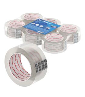 Erichkrause Precinto de Embalaje - Medidas 48mmx50m - Adhesivo de Gran Adherencia - Facil de Cortar - Transparente Pack de 6