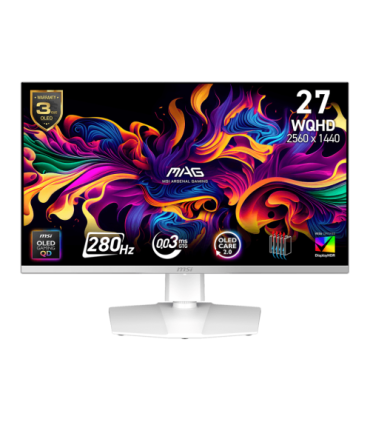 MSI MAG 272QPW QD-OLED X28 pantalla para PC 67,3 cm (26.5") 2560 x 1440 Pixeles Wide Quad HD Blanco