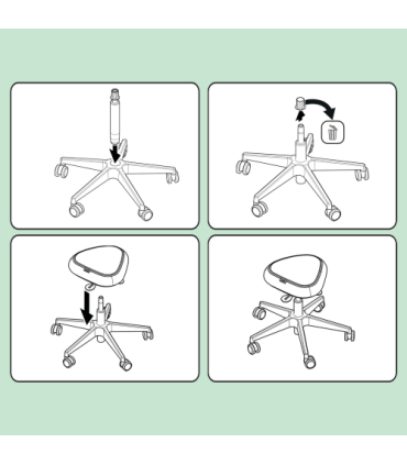 TABURETE LEITZ ERGO ACTIVE CON RUEDAS, NEGRO KENSINGTON 65770095