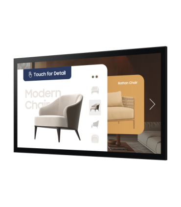 Samsung QM32C-T Pantalla plana para señalización digital 81,3 cm (32") LCD Wifi 400 cd / m² Full HD Negro Pantalla táctil Tizen.