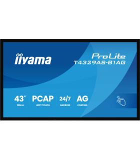 MONITOR IIYAMA 43" ALL-IN-ONE PCAP INTERACTIVE/ ANDROID 14 OS/ 3840 x 2160/ 450CD/M² WITH TOUCH/ HDMI X2 + USB-C/RS-232C X1/ WiF