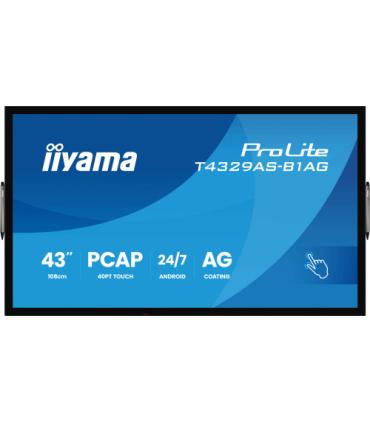 MONITOR IIYAMA 43" ALL-IN-ONE PCAP INTERACTIVE/ ANDROID 14 OS/ 3840 x 2160/ 450CD/M² WITH TOUCH/ HDMI X2 + USB-C/RS-232C X1/ WiF
