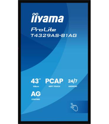 MONITOR IIYAMA 43" ALL-IN-ONE PCAP INTERACTIVE/ ANDROID 14 OS/ 3840 x 2160/ 450CD/M² WITH TOUCH/ HDMI X2 + USB-C/RS-232C X1/ WiF