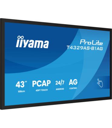 MONITOR IIYAMA 43" ALL-IN-ONE PCAP INTERACTIVE/ ANDROID 14 OS/ 3840 x 2160/ 450CD/M² WITH TOUCH/ HDMI X2 + USB-C/RS-232C X1/ WiF
