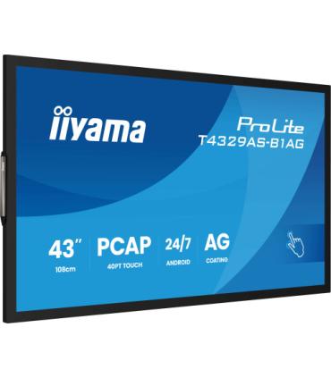 MONITOR IIYAMA 43" ALL-IN-ONE PCAP INTERACTIVE/ ANDROID 14 OS/ 3840 x 2160/ 450CD/M² WITH TOUCH/ HDMI X2 + USB-C/RS-232C X1/ WiF