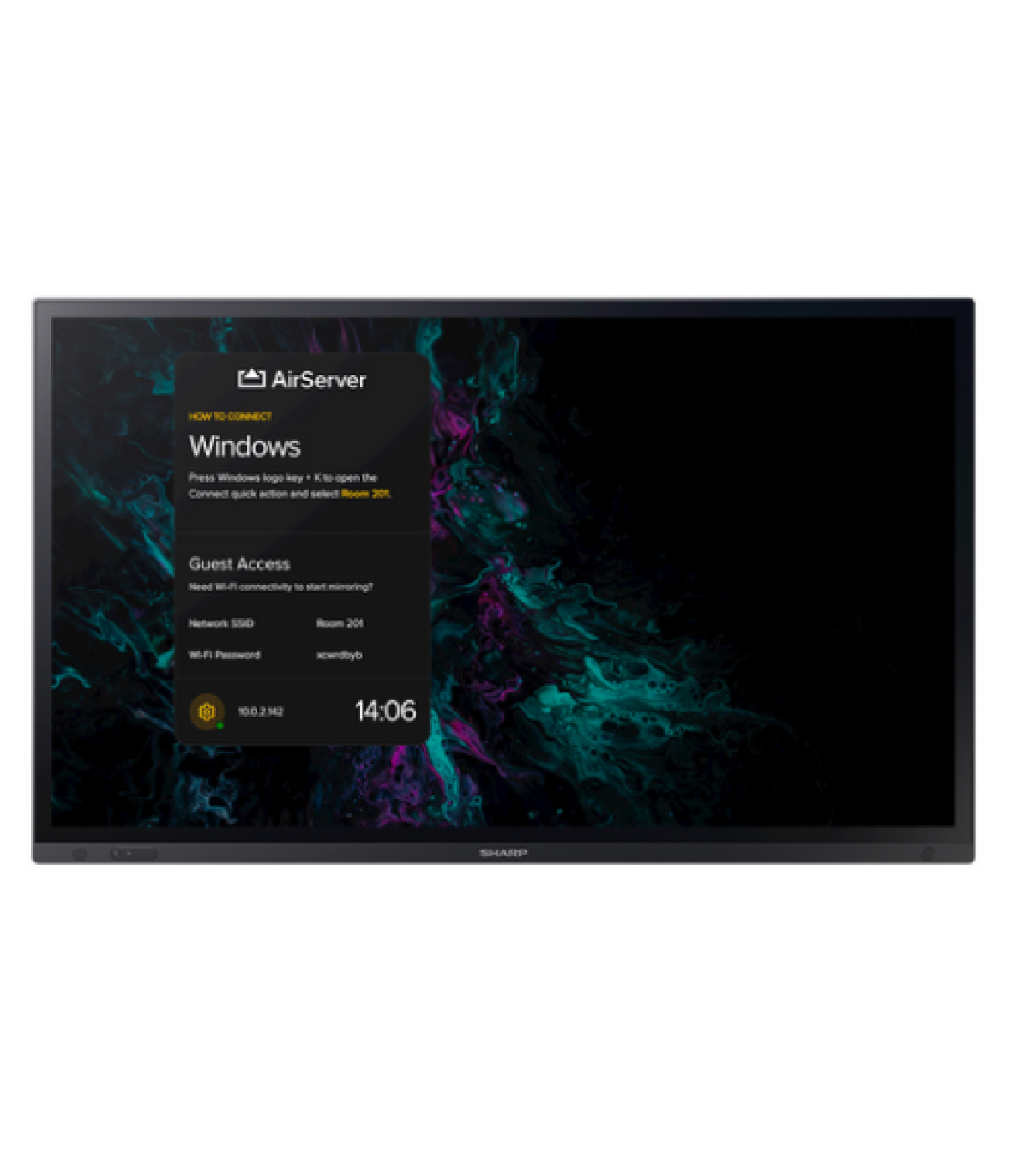 Sharp PN-LA862 Panel plano interactivo 2,18 m (86") LCD 500 cd / m² 4K Ultra HD Negro Pantalla táctil 24/7