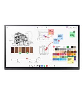 Sharp PN-LA652 Panel plano interactivo 165,1 cm (65") LCD 450 cd / m² 4K Ultra HD Negro Pantalla táctil