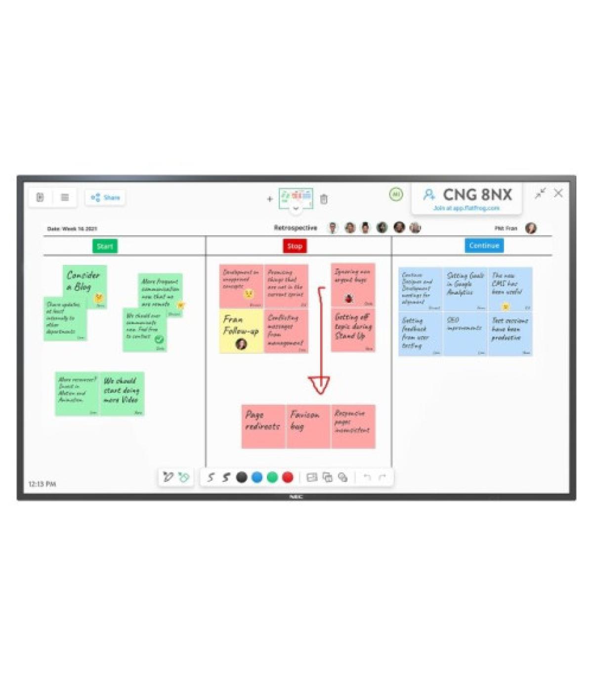 NEC MultiSync M551 Panel plano interactivo 139,7 cm (55") LCD 500 cd / m² 4K Ultra HD Negro Pantalla táctil 24/7