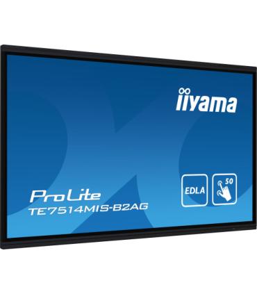 iiyama PROLITE TE7514MIS-B2AG Pantalla plana para señalización digital 190,5 cm (75") LCD Wifi 435 cd / m² 4K Ultra HD Negro Pan