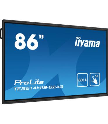 MONITOR INTERACTIVO IIYAMA 86" IIWARE12E, ANDROID 13, 50P, IR,3840X2160,UHD VA, MSD,MM 2X 8W+2X 18W FRONT+UP,MICRO 8X, HDMI 4X..