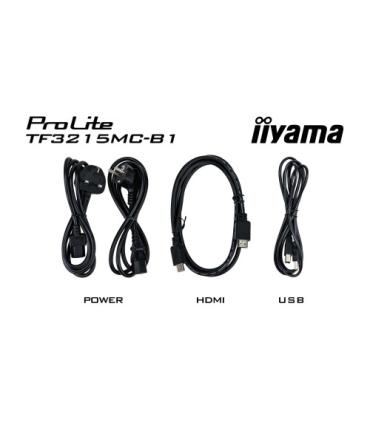 iiyama ProLite TF3215MC-B2 pantalla para PC 80 cm (31.5") 1920 x 1080 Pixeles Full HD LED Pantalla táctil Quiosco Negro