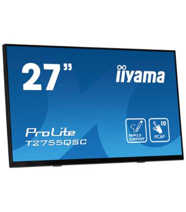 MONITOR IIYAMA 27" IPS BONDED PCAP 10P TOUCH, MPP2.0 (ACTIVE STYLUS) SUPPORTED, 2560X1440, FLAT BEZEL FREE GLASS FRONT, HDMI, DI