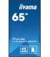 MONITOR IIYAMA 65" , UHD IPS PANEL, HAZE 1%, 800CD/M, HORIZ Y VERT, SIGNAL FAILOVER, MM 2X 10W, HDMI 2X, DP, USB 2.0 X2, WIFI..