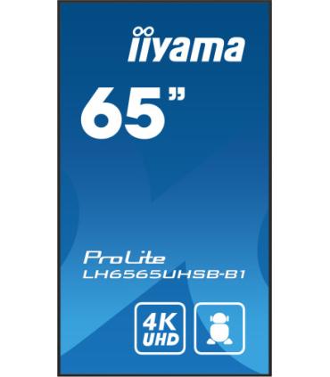 MONITOR IIYAMA 65" , UHD IPS PANEL, HAZE 1%, 800CD/M, HORIZ Y VERT, SIGNAL FAILOVER, MM 2X 10W, HDMI 2X, DP, USB 2.0 X2, WIFI..