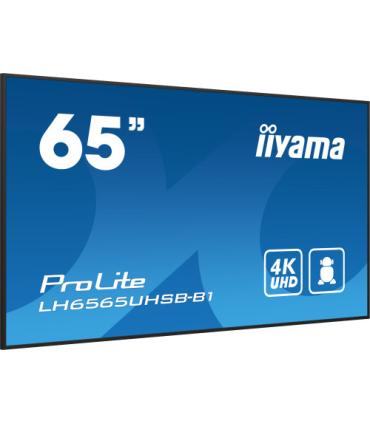 MONITOR IIYAMA 65" , UHD IPS PANEL, HAZE 1%, 800CD/M, HORIZ Y VERT, SIGNAL FAILOVER, MM 2X 10W, HDMI 2X, DP, USB 2.0 X2, WIFI..