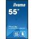 iiyama LH5565UHSB-B1 pantalla de señalización Diseño de quiosco 138,7 cm (54.6") LED Wifi 800 cd / m² 4K Ultra HD Negro Procesad