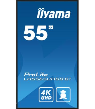 iiyama LH5565UHSB-B1 pantalla de señalización Diseño de quiosco 138,7 cm (54.6") LED Wifi 800 cd / m² 4K Ultra HD Negro Procesad