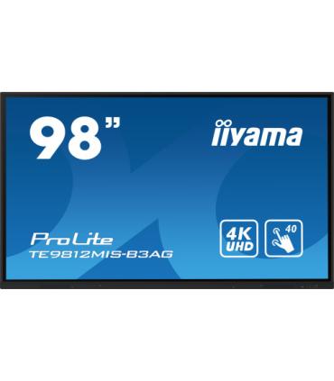 iiyama TE9812MIS-B3AG pantalla de señalización Diseño de quiosco 2,49 m (98") LCD Wifi 400 cd / m² 4K Ultra HD Negro Pantalla tá