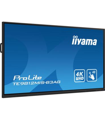 iiyama TE9812MIS-B3AG pantalla de señalización Diseño de quiosco 2,49 m (98") LCD Wifi 400 cd / m² 4K Ultra HD Negro Pantalla tá