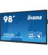 iiyama TE9812MIS-B3AG pantalla de señalización Diseño de quiosco 2,49 m (98") LCD Wifi 400 cd / m² 4K Ultra HD Negro Pantalla tá