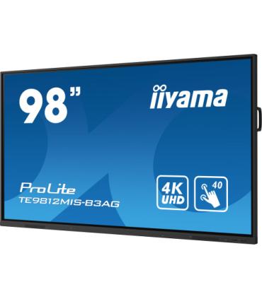 iiyama TE9812MIS-B3AG pantalla de señalización Diseño de quiosco 2,49 m (98") LCD Wifi 400 cd / m² 4K Ultra HD Negro Pantalla tá