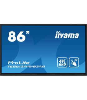 iiyama TE8612MIS-B3AG pantalla de señalización Diseño de quiosco 2,18 m (86") LCD Wifi 400 cd / m² 4K Ultra HD Negro Pantalla tá