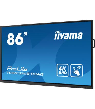 iiyama TE8612MIS-B3AG pantalla de señalización Diseño de quiosco 2,18 m (86") LCD Wifi 400 cd / m² 4K Ultra HD Negro Pantalla tá