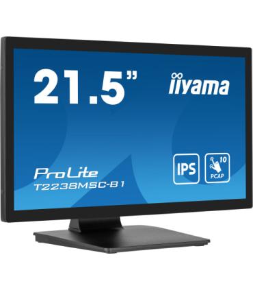 iiyama ProLite T2238MSC-B1 pantalla para PC 54,6 cm (21.5") 1920 x 1080 Pixeles Full HD LED Pantalla táctil Negro
