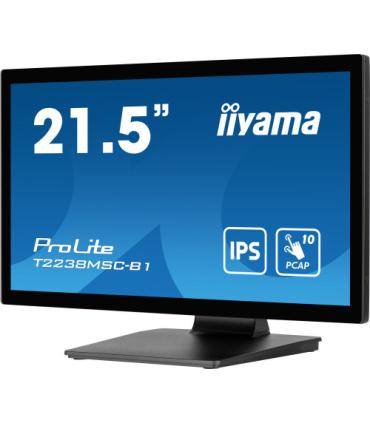 iiyama ProLite T2238MSC-B1 pantalla para PC 54,6 cm (21.5") 1920 x 1080 Pixeles Full HD LED Pantalla táctil Negro