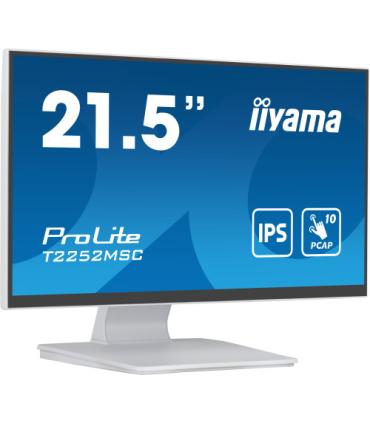 MONITOR IIYAMA 21,5" WHITE BONDED PCAP, 10P TOUCH WITH ANTI-FINGER PRINT COATING, 1920X1080, IPS-SLIM PANEL DESIGN, HDMI, DISPLA