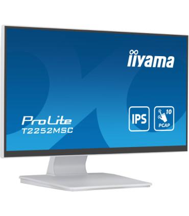 MONITOR IIYAMA 21,5" WHITE BONDED PCAP, 10P TOUCH WITH ANTI-FINGER PRINT COATING, 1920X1080, IPS-SLIM PANEL DESIGN, HDMI, DISPLA