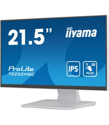MONITOR IIYAMA 21,5" WHITE BONDED PCAP, 10P TOUCH WITH ANTI-FINGER PRINT COATING, 1920X1080, IPS-SLIM PANEL DESIGN, HDMI, DISPLA