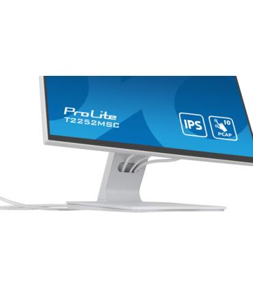 MONITOR IIYAMA 21,5" WHITE BONDED PCAP, 10P TOUCH WITH ANTI-FINGER PRINT COATING, 1920X1080, IPS-SLIM PANEL DESIGN, HDMI, DISPLA