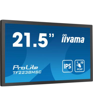 MONITOR IIYAMA 22" TACTIL (TF2238MSC-B1) 1920X1080/ 600CD /1000:1 / HDMI/ DP /2 X USB/ 5MS/ MM / USO HORIZ-VERTI-BOCA ARRIBA ..