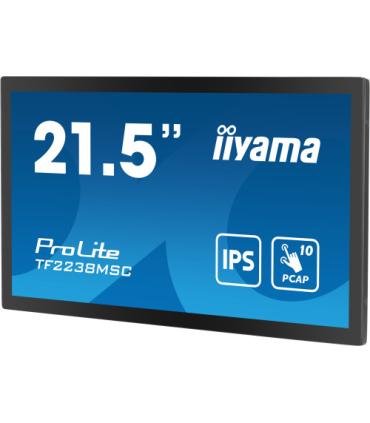 MONITOR IIYAMA 22" TACTIL (TF2238MSC-B1) 1920X1080/ 600CD /1000:1 / HDMI/ DP /2 X USB/ 5MS/ MM / USO HORIZ-VERTI-BOCA ARRIBA ..
